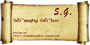 Sümeghy Gábor névjegykártya