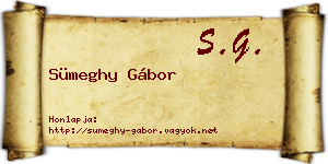Sümeghy Gábor névjegykártya